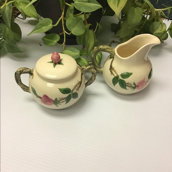 Vngte Franciscan Desert Rose sugar bowl & creamer - Picture 2 of 13